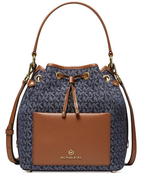 Michael Kors Signature Smith Bucket Shoulder Bag 